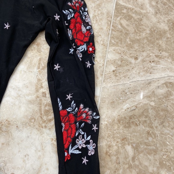 Mink Pink Embroidered Mesh Long Sleeve Top. Size XXS. NWT - Picture 7 of 8